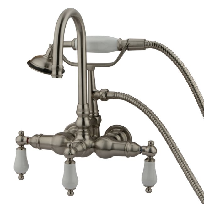Kingston Brass Wall Mount Clawfoot Tub Faucet Hand Shower
